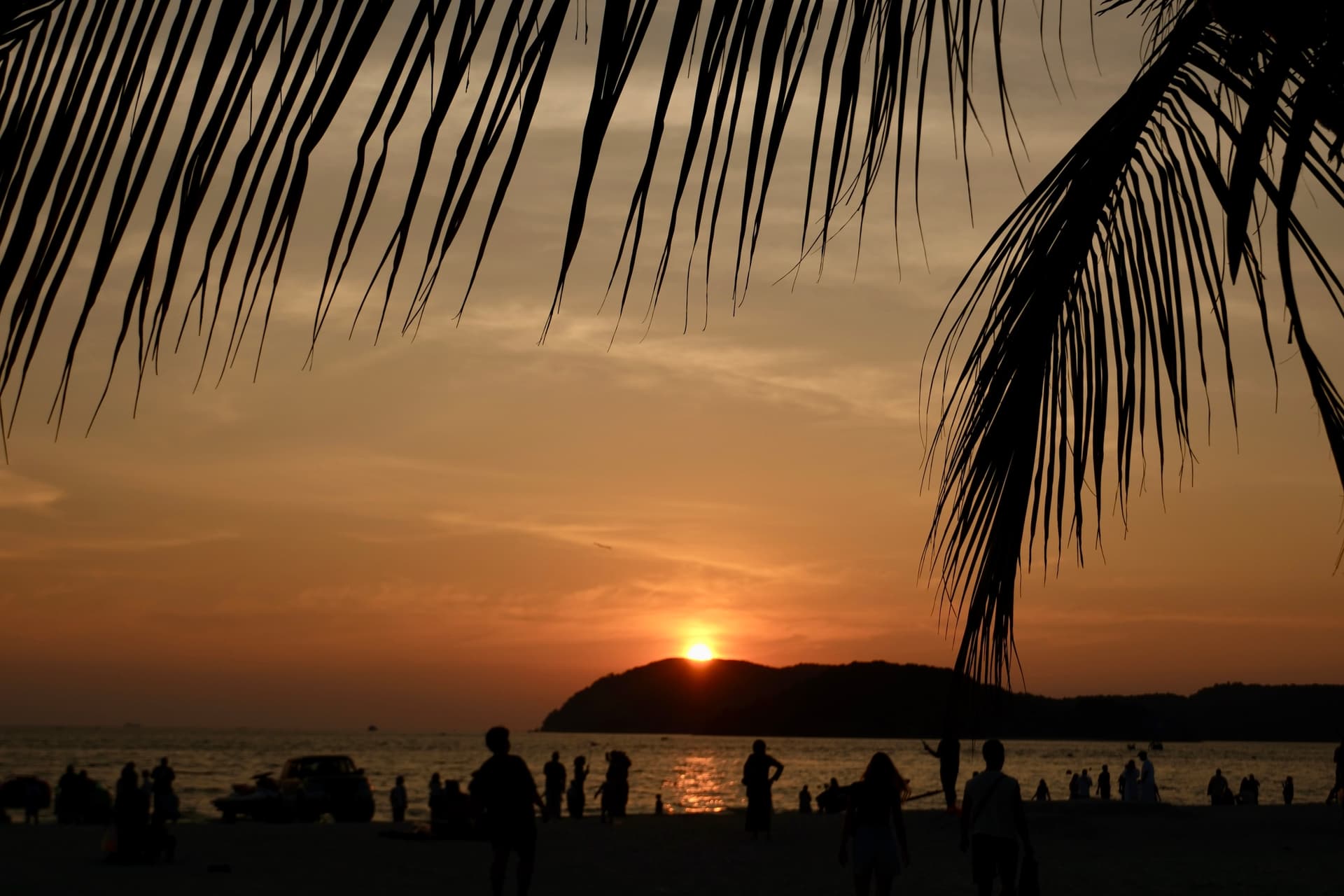 Sunset on the beach