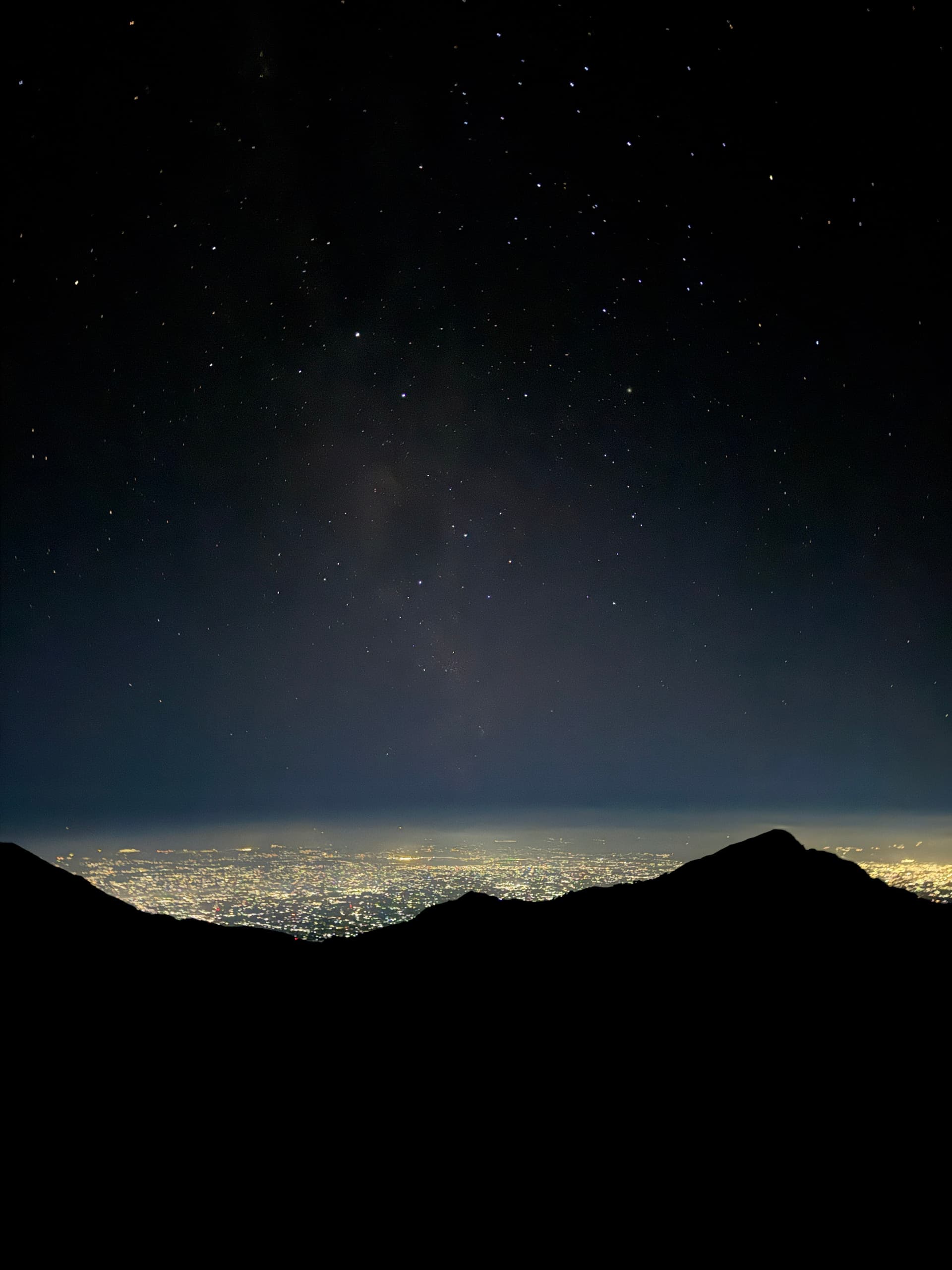 My hiking view to the top of Mt. Rinjani