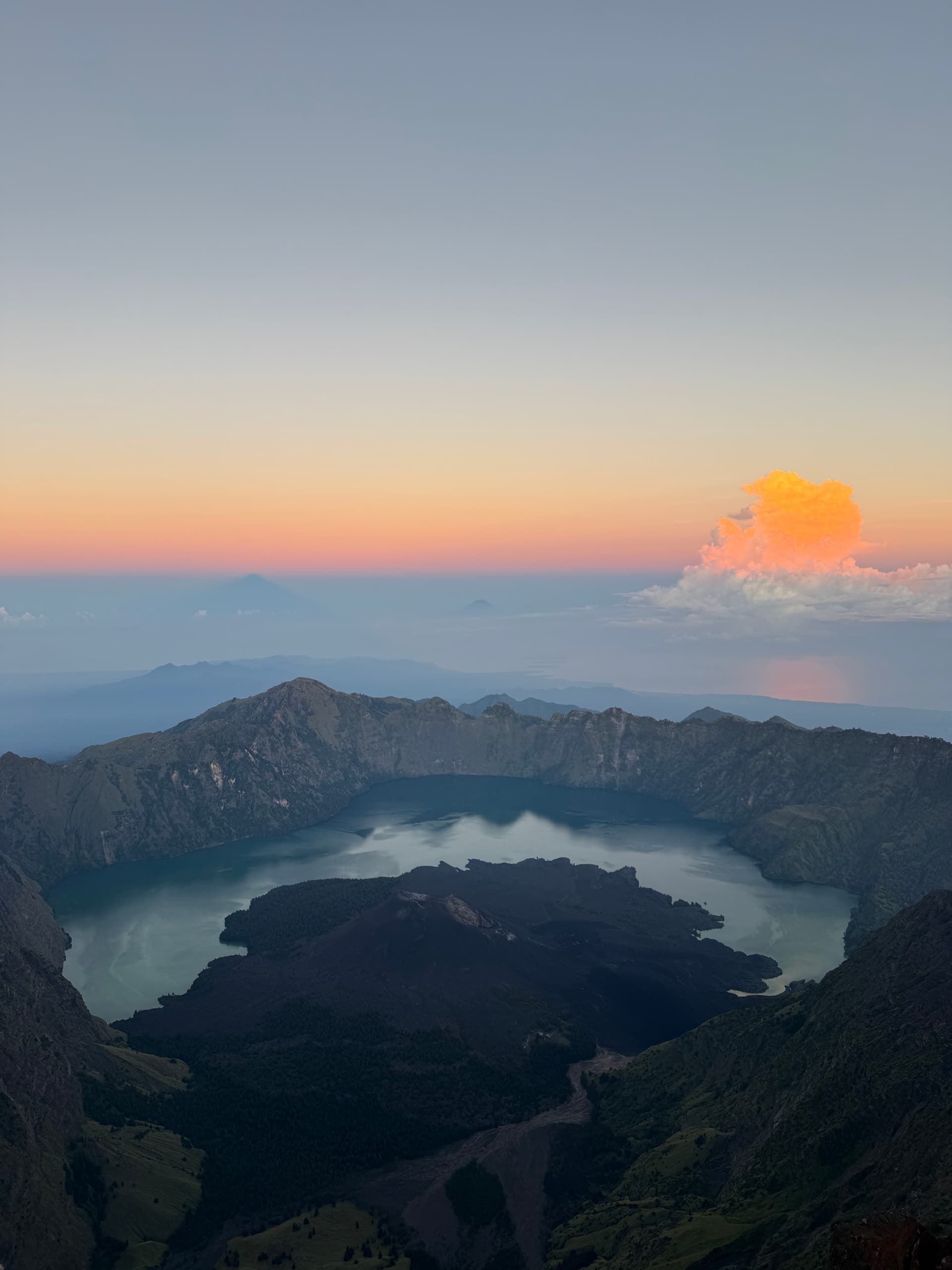 Sunrise at the top of Mt. Rinjani